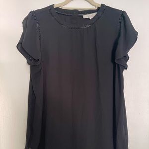 Black Loft Short Sleeve Blouse